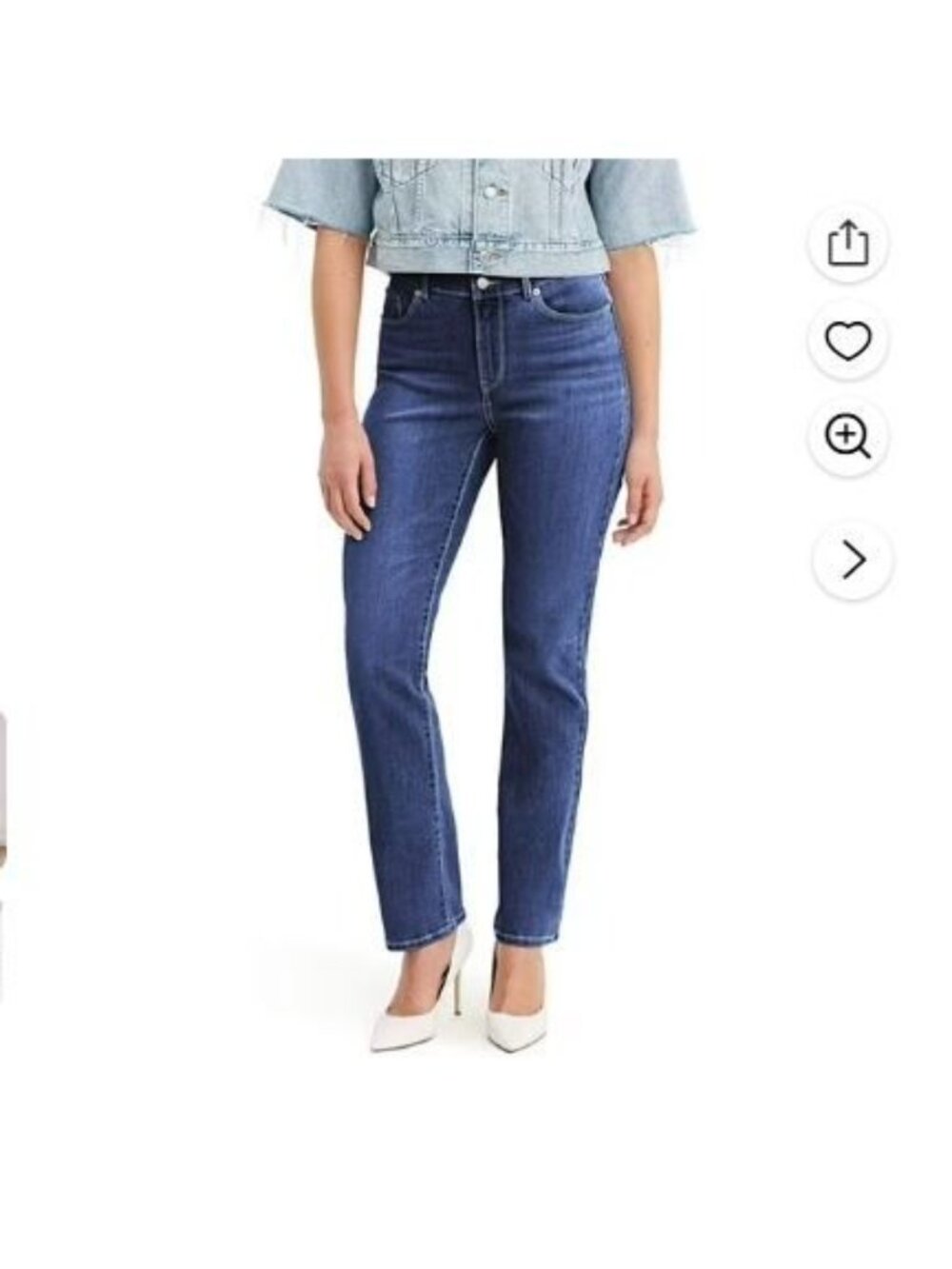 Lee Women Straight Leg Jeans Regular Fit 12 Short Dark Wash Mid Rise Flex Motion